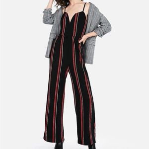 Express Striped v-line Jumpsuit